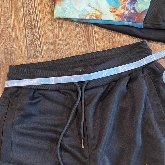 GUC Reason Men’s Summer Track Suit Hoodie and Joggers Black w/Da Vinci prints - Picture 6 of 11